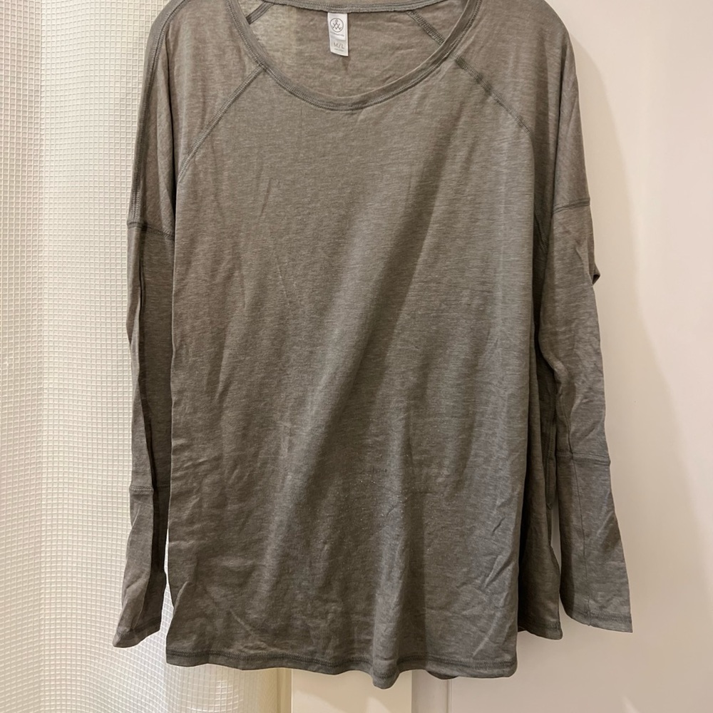 Alternative Apparel Women’s Long Sleeved Tee - Slate Grey - Size M/L Lightweight